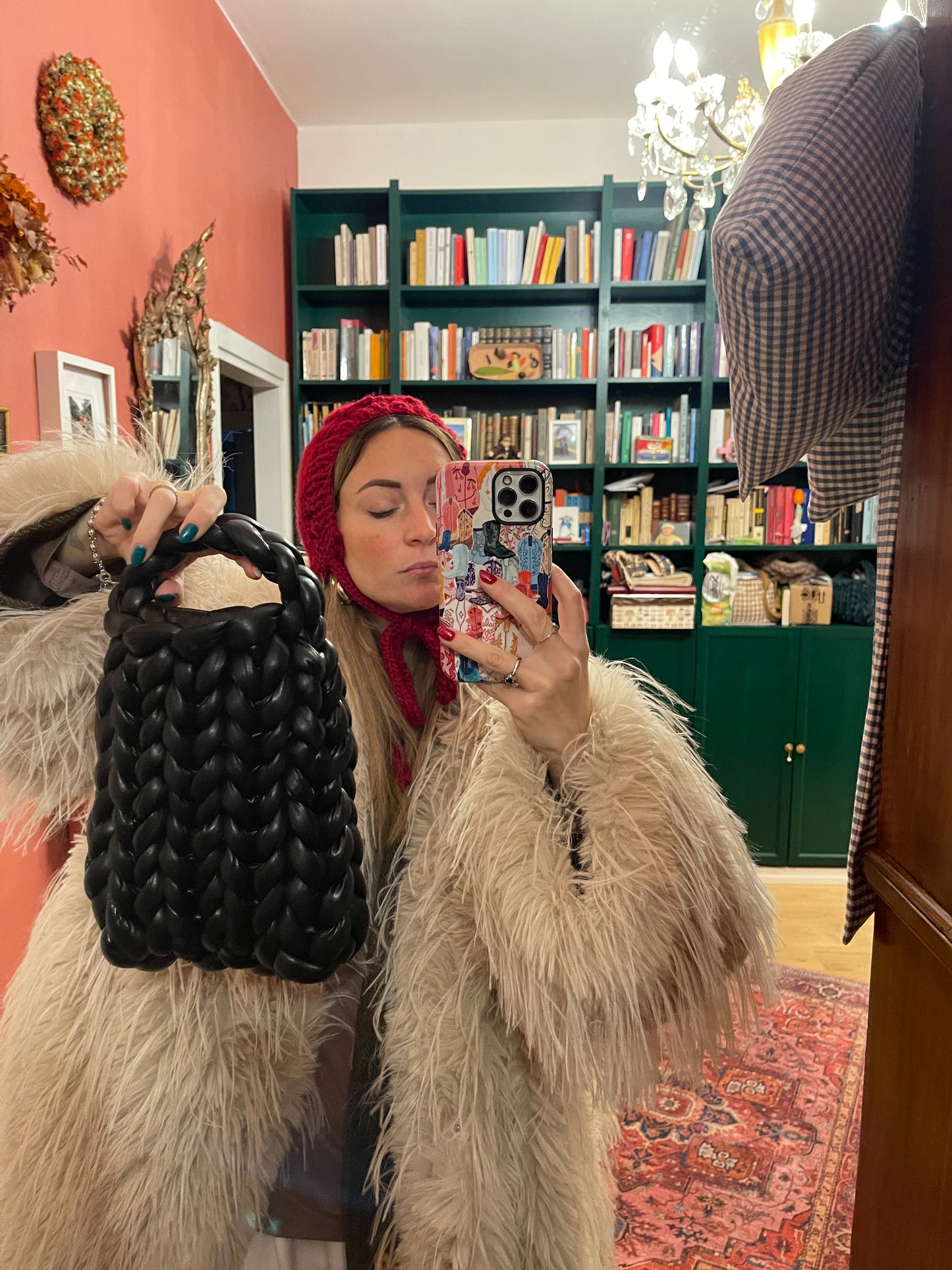 Nuvola bag ecopelle nera