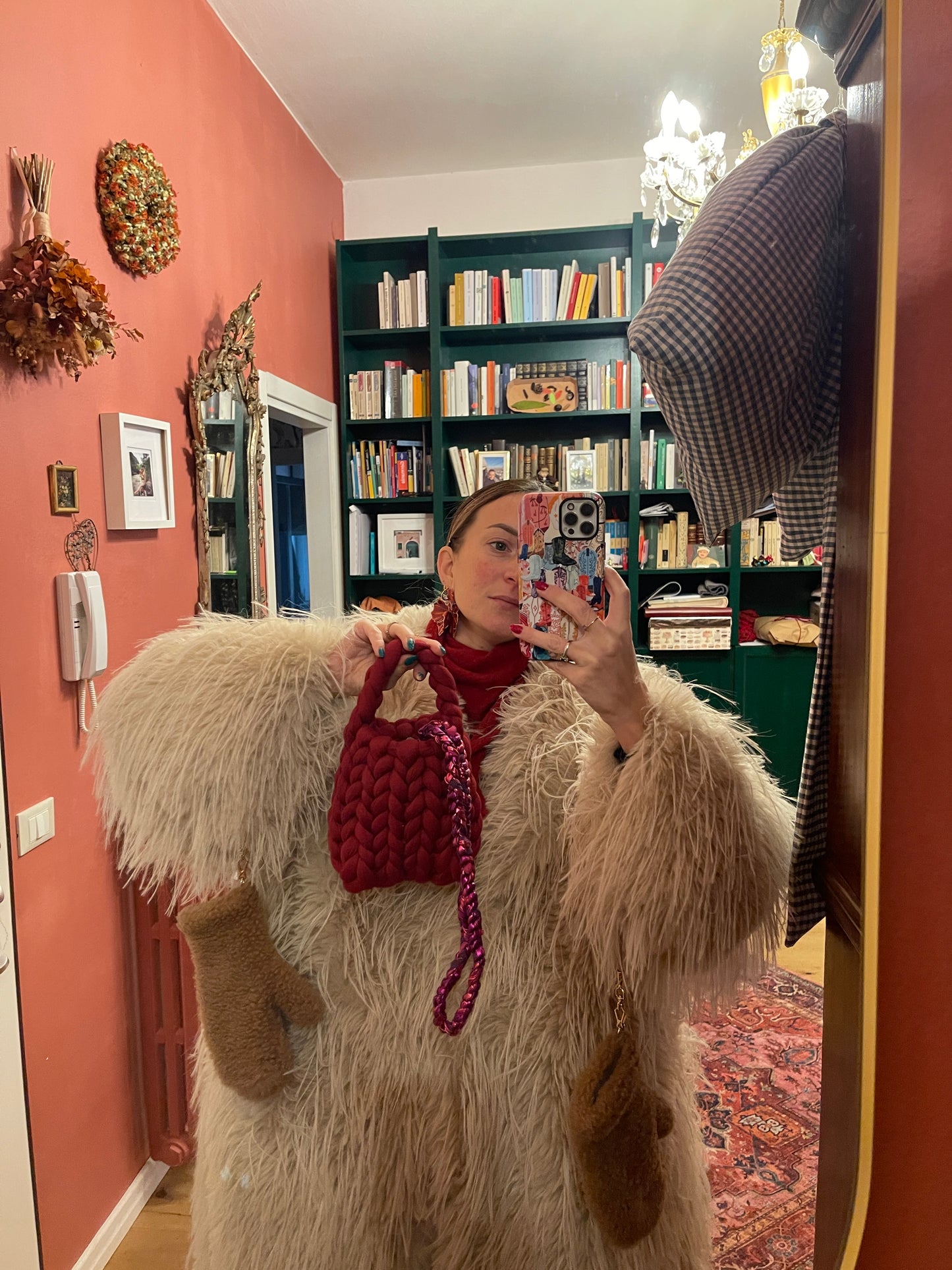 Mini nuvola bag bordeaux