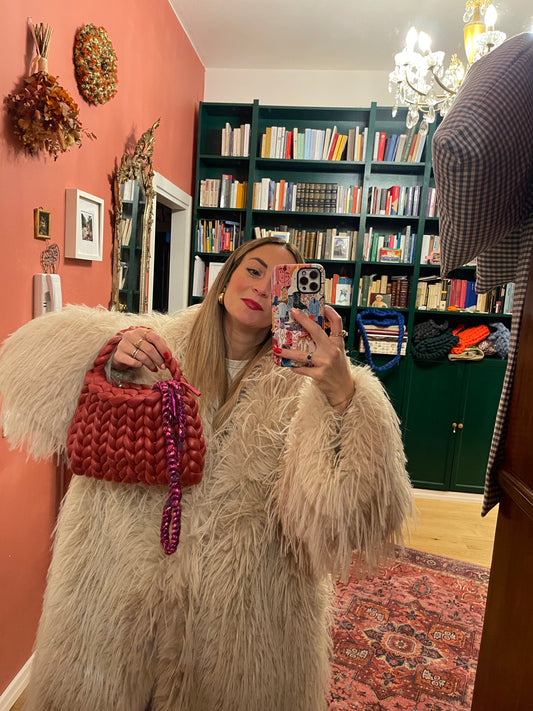 Nuvola bag ecopelle bordeaux